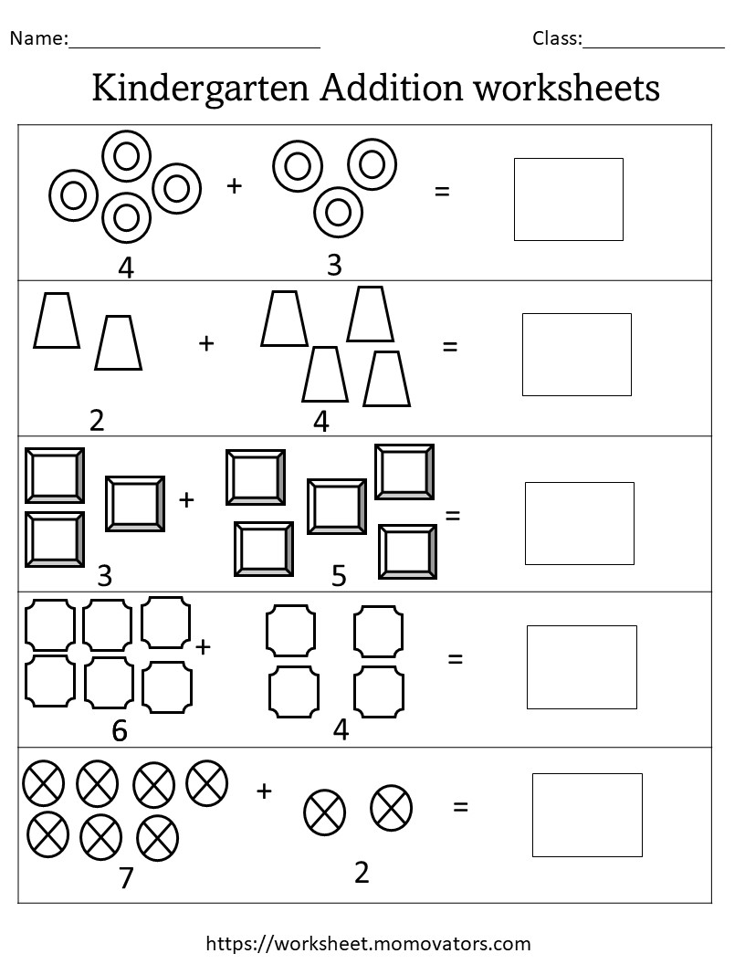 free printable addition worksheets for kindergarten, free addition worksheets for kindergarten, worksheet of addition for kindergarten, simple addition worksheets for kindergarten @momovators