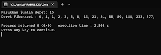Algoritma dan Program Deret Bilangan Fibonacci