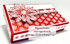 Craft Fair Gift Box for Narrow Note Cards Using Dashing Along DSP Nigezza Creates