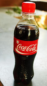 coke bottle with calorie label