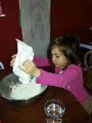 Here`s B opening up the box of cornstarch. She needed help ripping open the .