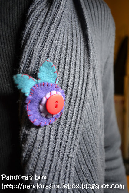 handmade felt brooch