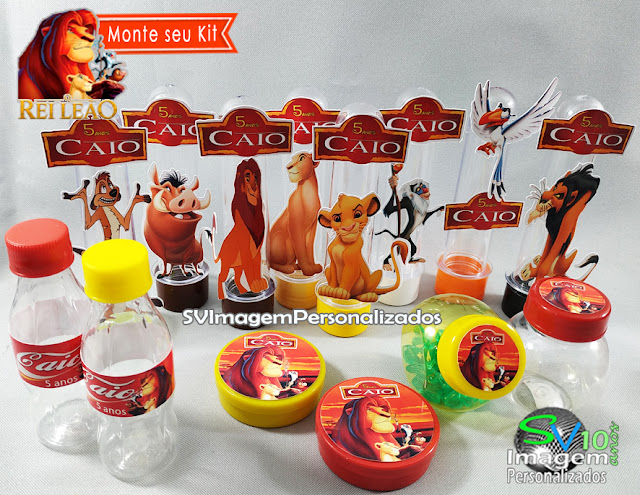 Aqui você encontra o preço mais barato para monte seu kit festa personalizado   Aproveite a promoção e  você pode escolher: *tubete / Tubete 3d A/ latinha / marmitinha / caixa de acrílico 4x4 cm / garrafinha de coca / garrafinha de 50 ml / pirulito psicodélico 6 cm / mamadeira, no tema Rei Leão, o filme da Disney no tema original The lion King, onde simba, timão de pumba, tem grande aventura da floresta africana, uma festa com floresta, animais, nas cores laranja, verde e vermelho, para, essa festa será o maior sucesso para os seu convidados.      veja mais http://blog.svimagem.com.br  ou  faça seu pedido também pelo whatsapp  11 975820887