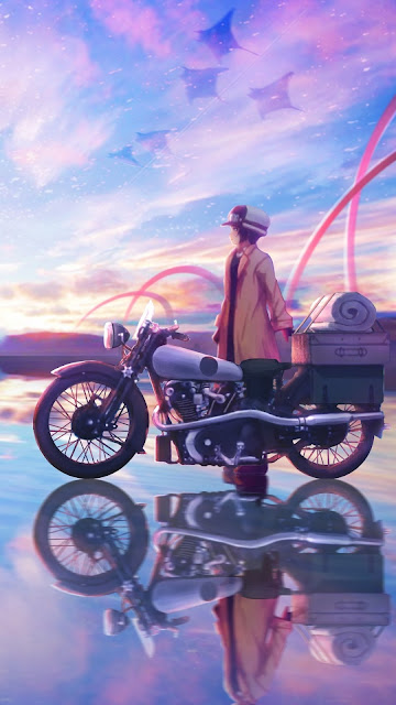 Anime Girl On Bike
