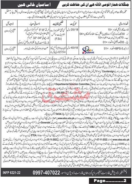 New Forest Department Government Jobs 2022 Advertisement