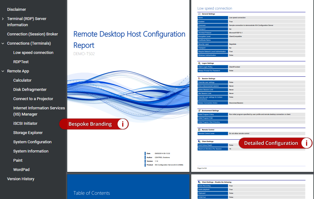 Screenshot of a Terminal Server PDF document