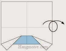 Bước 4: Lật ngược mặt đằng sau tờ giấy lên.