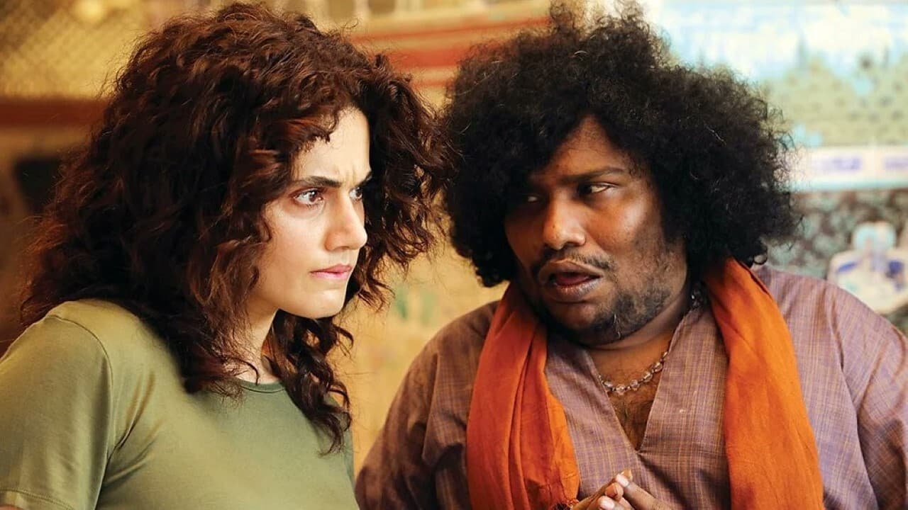 Tapsee Pannu dan Yogi Babu dalam Annabelle Sethupathi