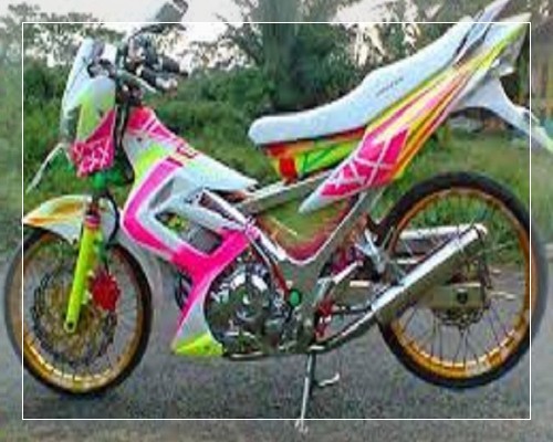 Foto modifikasi  satria  fu  150 velg jari jari injeksi 