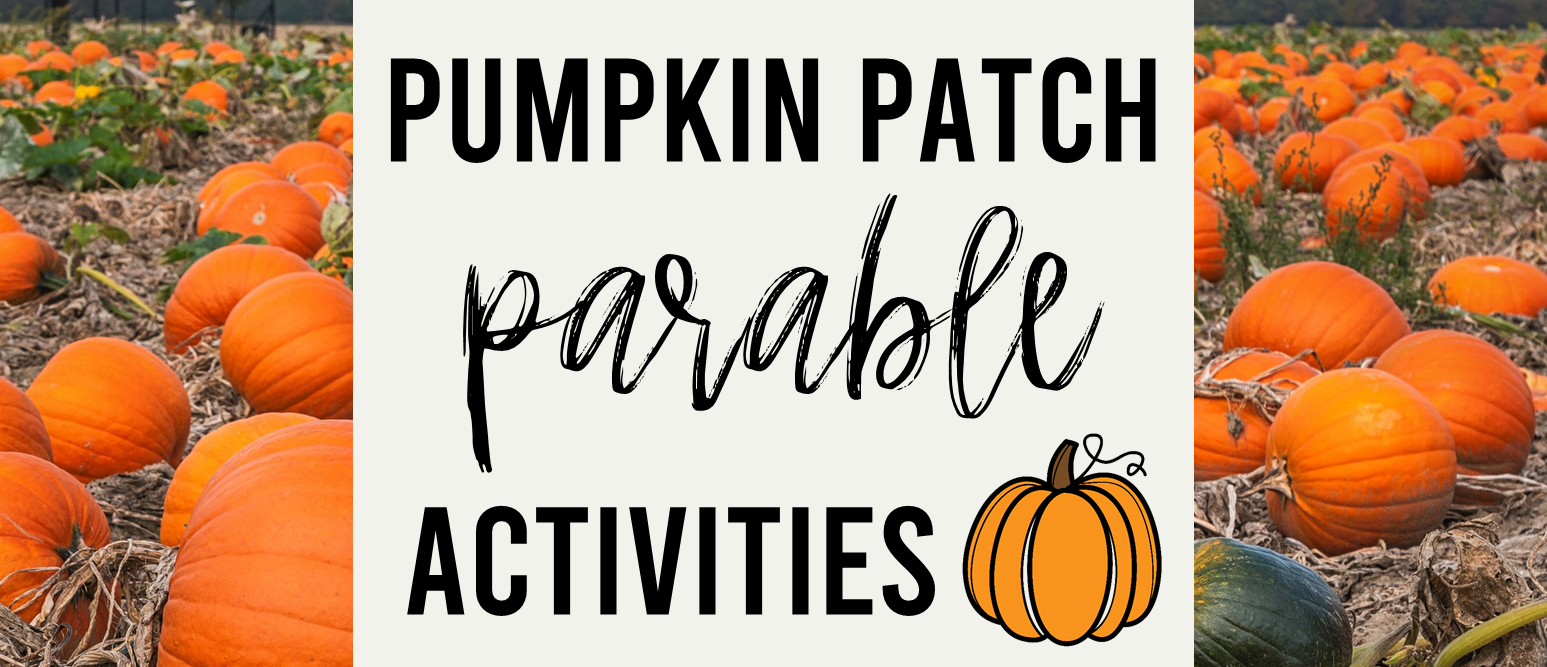 The Pumpkin Patch Parable book study activities unit with literacy companion printables and reading comprehension worksheets for Kindergarten and First Grade