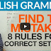 8 English Sentences: Find the Mistakes