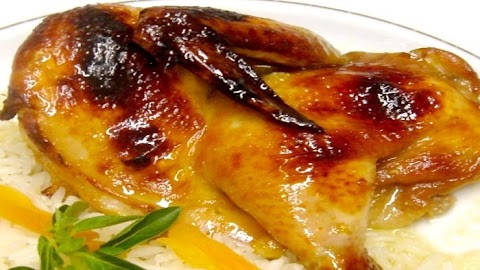 Frango com limão, laranja e gengibre