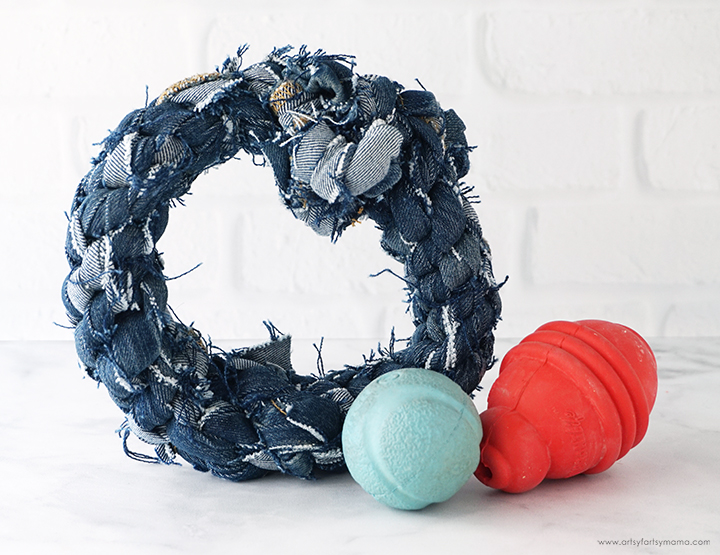 No-Sew Denim Dog Toy