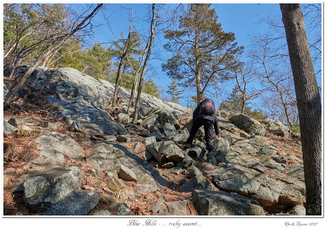 Blue Hills: ... rocky ascent...