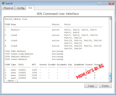 Ketikkan Perintah Show VLAN