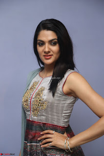 Sakshi Chaudhary Beautiful Emroidery Work Sleeveless Anarkali Dress 025.JPG