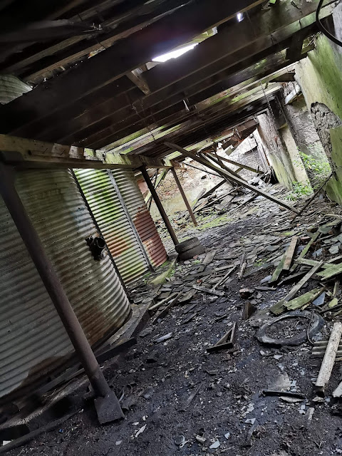 Interior of the main building which contains water tanks