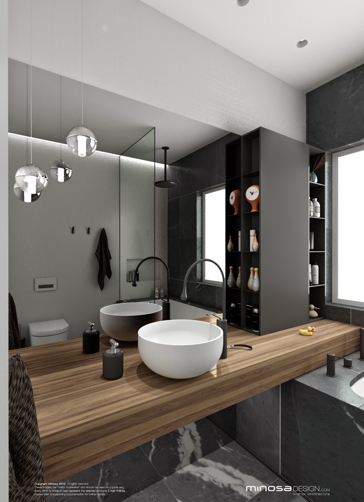 Minosa: Bathroom Design  Small space feels large