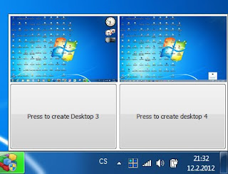 Microsoft Desktops - screenshot na Windows 7