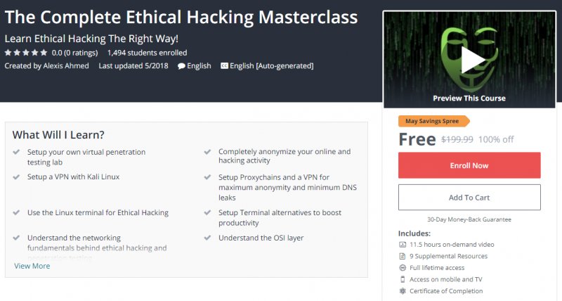 100 off the complete eth!   ical hacking masterclass worth 199 99 - 100 free how to grow on instagram onlinecouponscourse
