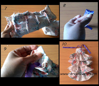 Tutorial cara membuat baju boneka model rok rempel tumpuk 2