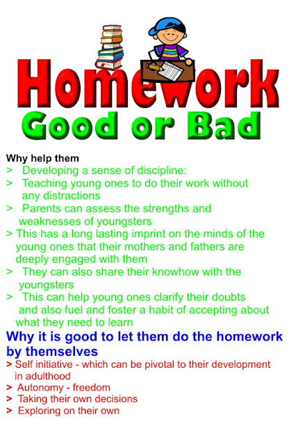 Some   parents think that helping their children with homework is good