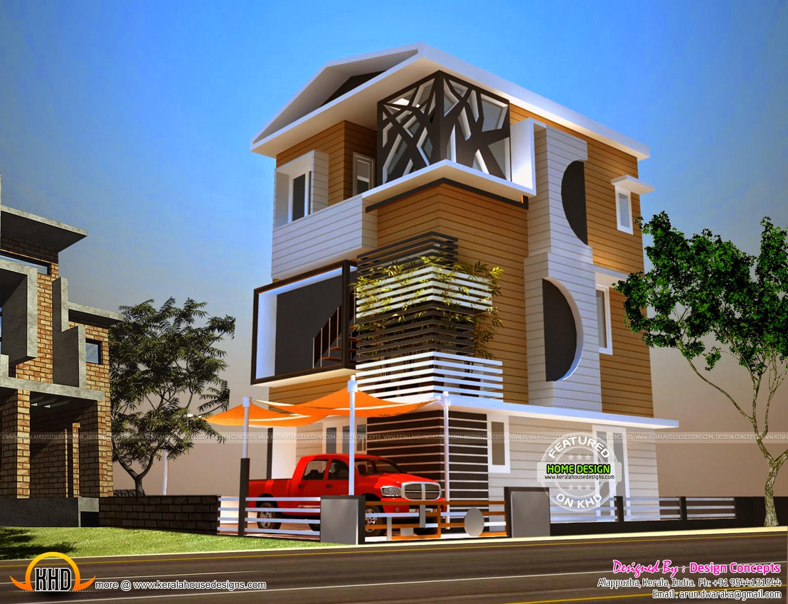  2  cents  house  plan  Kerala home  design and floor plans 