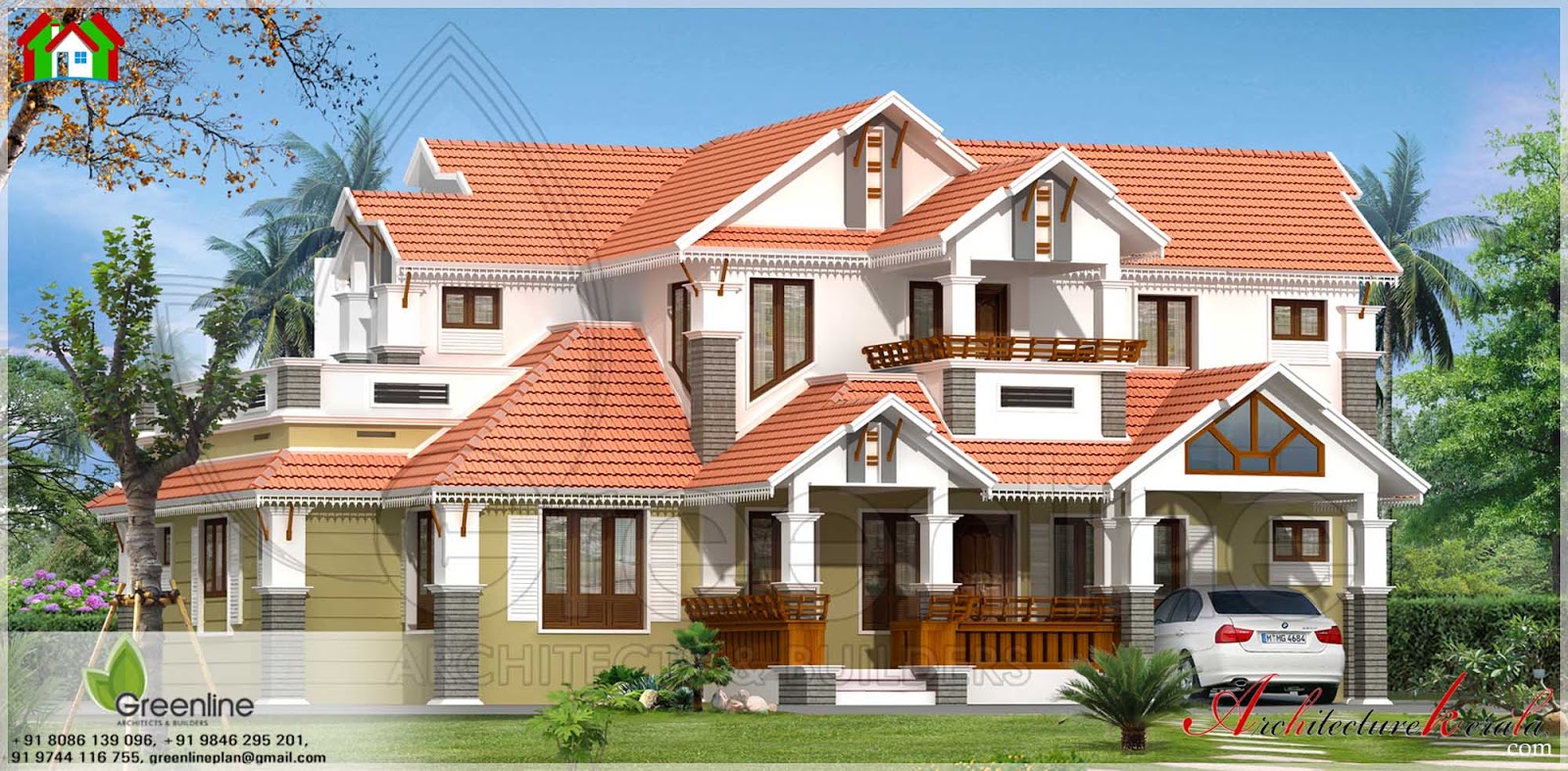  2500  SQUARE  FEET  KERALA  TRADITIONAL STYLE HOUSE  ELEVATION  