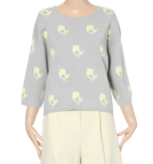 LeShop Chick Pattern Knit Top