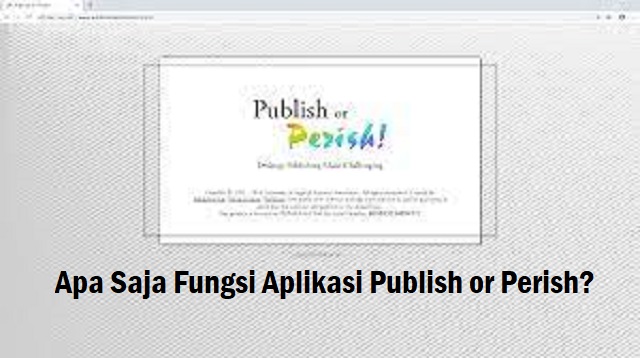 Cara Menggunakan Publish or Perish