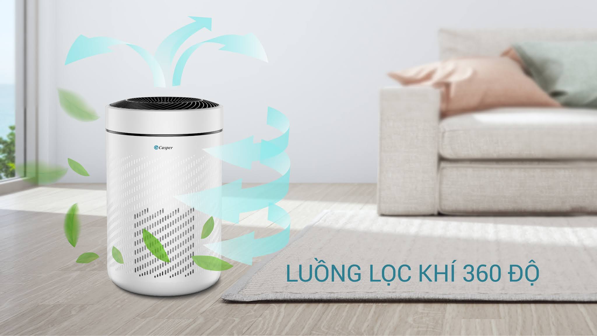 Lọc khí 360 độ giúp lọc kĩ & hiệu quả hơn