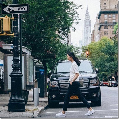 Liu Wen 刘雯 X White Sneakers 06