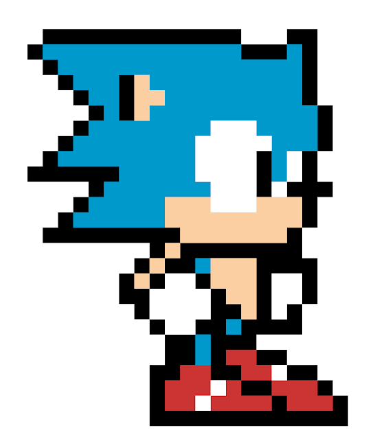 Pixel art of Sonic the Hedgehog  