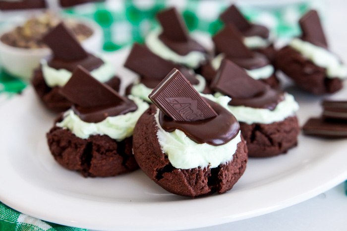 grasshopper cookies on plate