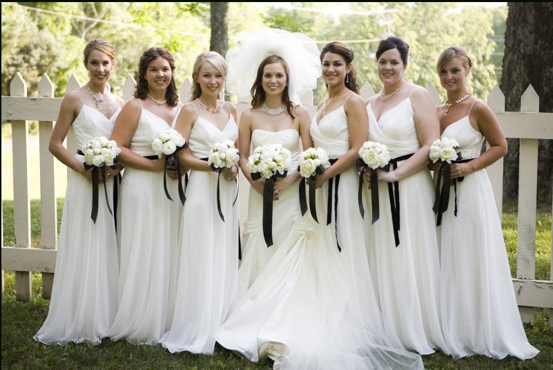 bridesmaids dress on To Personalize Your Wedding  Wedding Trend  White Bridesmaid Dresses