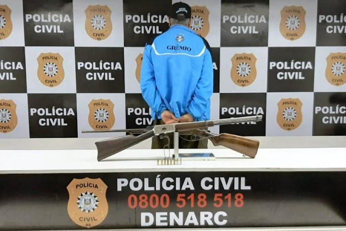 Homem é preso em flagrante por posse irregular de arma de fogo em Gravataí