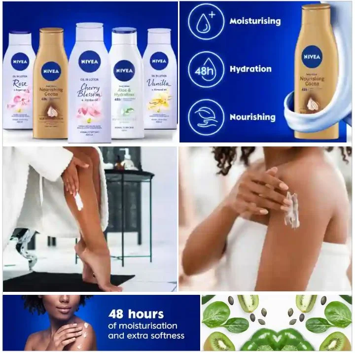 Nivea Cocoa Butter Cream: Women's Skincare Body Lotion with Vitamin E - Ladies Skin Moisturizer Serum Up to 48Hrs Hydration - Beauty Care