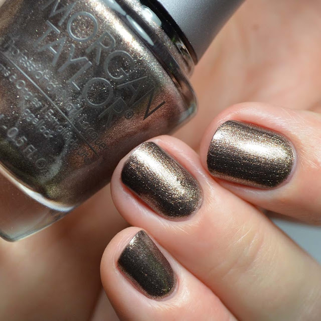 brown shimmer metallic nail polish