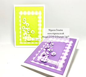 Gingham Gala, Vases Builder Punch, Bitty Blooms Punch, Stitched Rectangles, Stampin Up Nigezza Creates