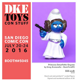 San Diego Comic-Con 2016 Exclusive Star Wars x The Smurfs “Princess Smurfette Organa” Resin Figure by Greg Aronowitz of BarnYardFX x DKE Toys