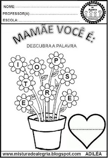 Dia das mães,formação de palavras,cartão