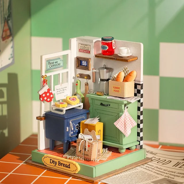 Kitchen Miniature Dolls House image provided by Robotime