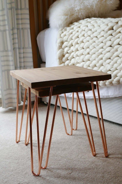 muju furniture, muju furniture review, muju furniture blog review, muju furniture reviews, muju furniture etsy, muju furniture nesting table, copper hairpin legs furniture, copper wooden table