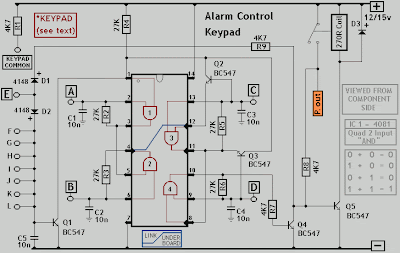 Alarm Control Keypad Circuit Diagram