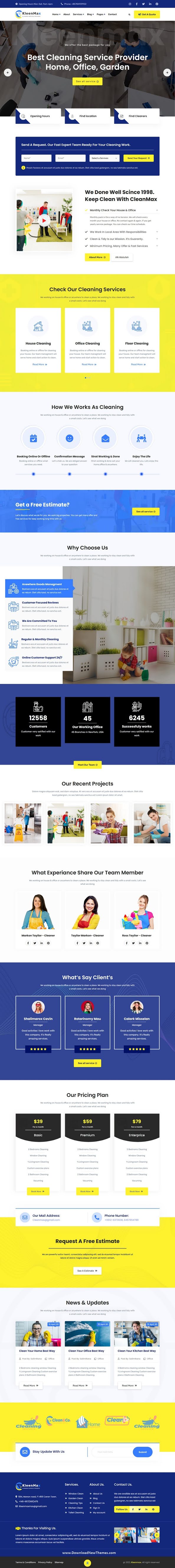 Cleaning Services and Company HTML Template