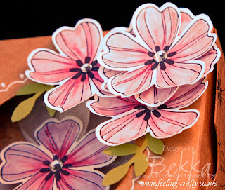 Decorated Gift Box of Coasters using Stampin' Up!'s Flower Shop Stamps - check this blog for lots of cute ideas