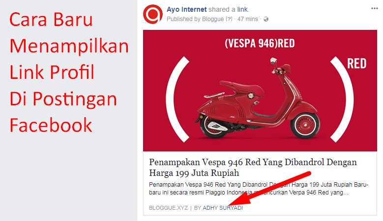 Cara Baru Menampilkan Link Profil Di Postingan Facebook