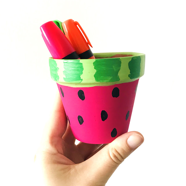 Watermelon Flower Pot Craft with artist Lady Lucas | Linzer Lane Blog