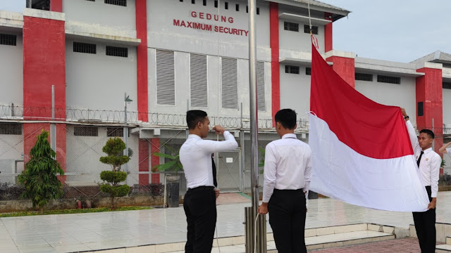 Instruksi Dirjenpas Diwujudkan, Lagu Kebangsaan Iringi Aktivitas di Lapas Cilegon