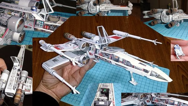 Make Your Own Star Wars X-Wing Starfighter Paper Craft